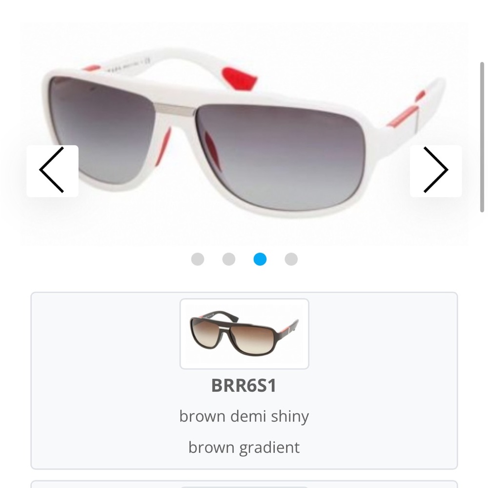 Prada White Sunglasses